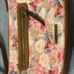 Rossetti pink and Brown Floral Shoulder Bag